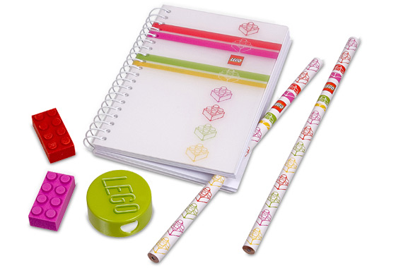 LEGO Stationery and Office Supplies Classic Stripes Stationery Set (Pink) (851910-1)