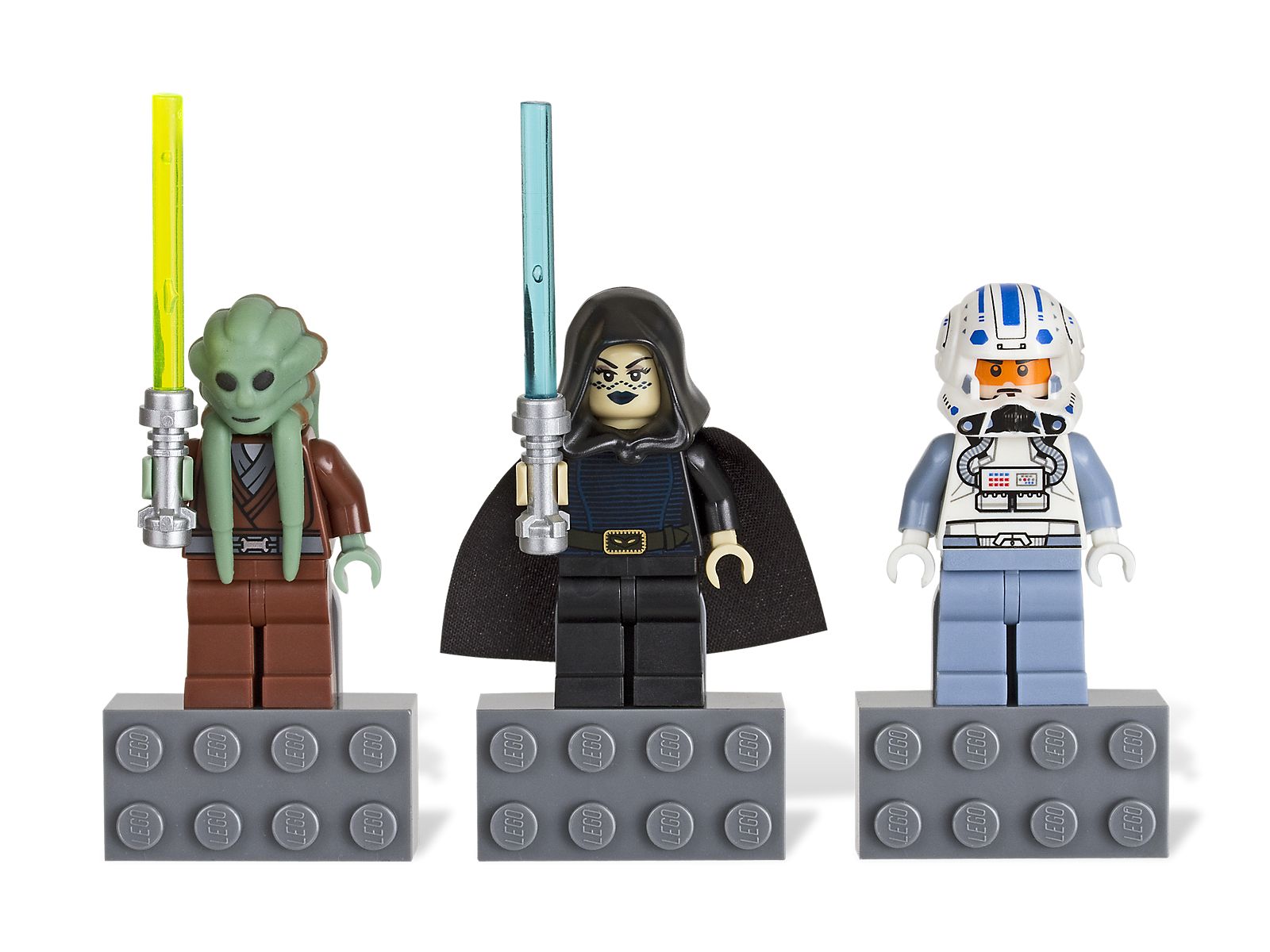 LEGO Magnets Magnet Set, Star Wars - Kit Fisto, Barriss Offee, Captain Jag (852947-1)